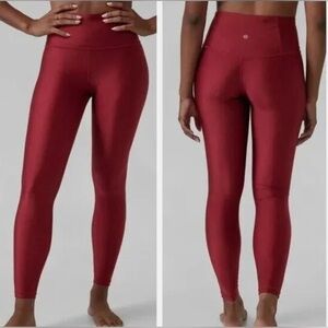 Athleta Elation Shine Tight leggings Decadent Red Smooth Look High Waist Size 3X